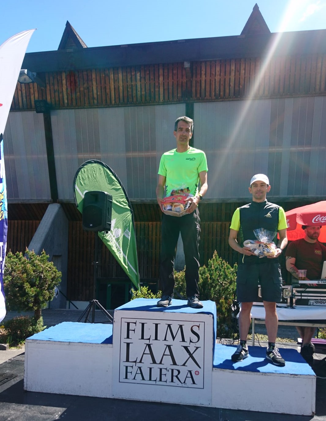 Alex Heim als Sieger M40 auf dem Podest in Flims